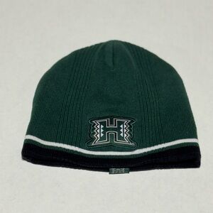 Kids University of Hawai`i Knit Reversible Beanie Green Black